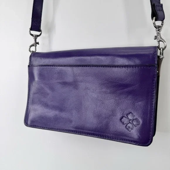 Patricia Nash Annecy Flap Violet Embroidered Crossbody Bag Butterfly Flap - Picture 4 of 16